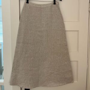 Reformation Beige Midi Skirt